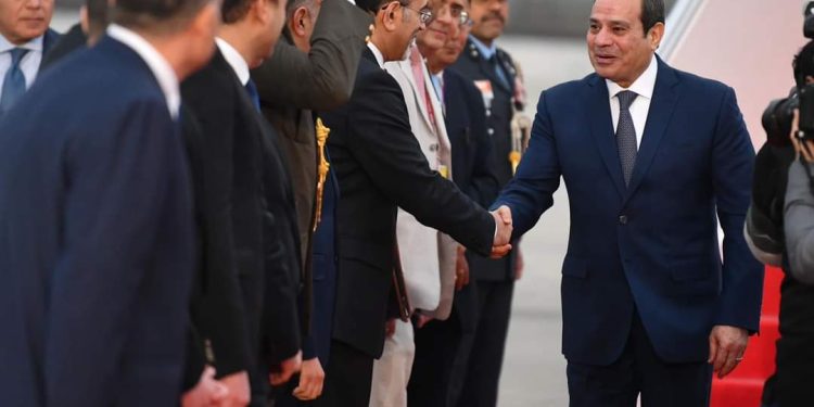 وصول السيد الرئيس عبد الفتاح السيسي الى العاصمة الهندية نيودلهي